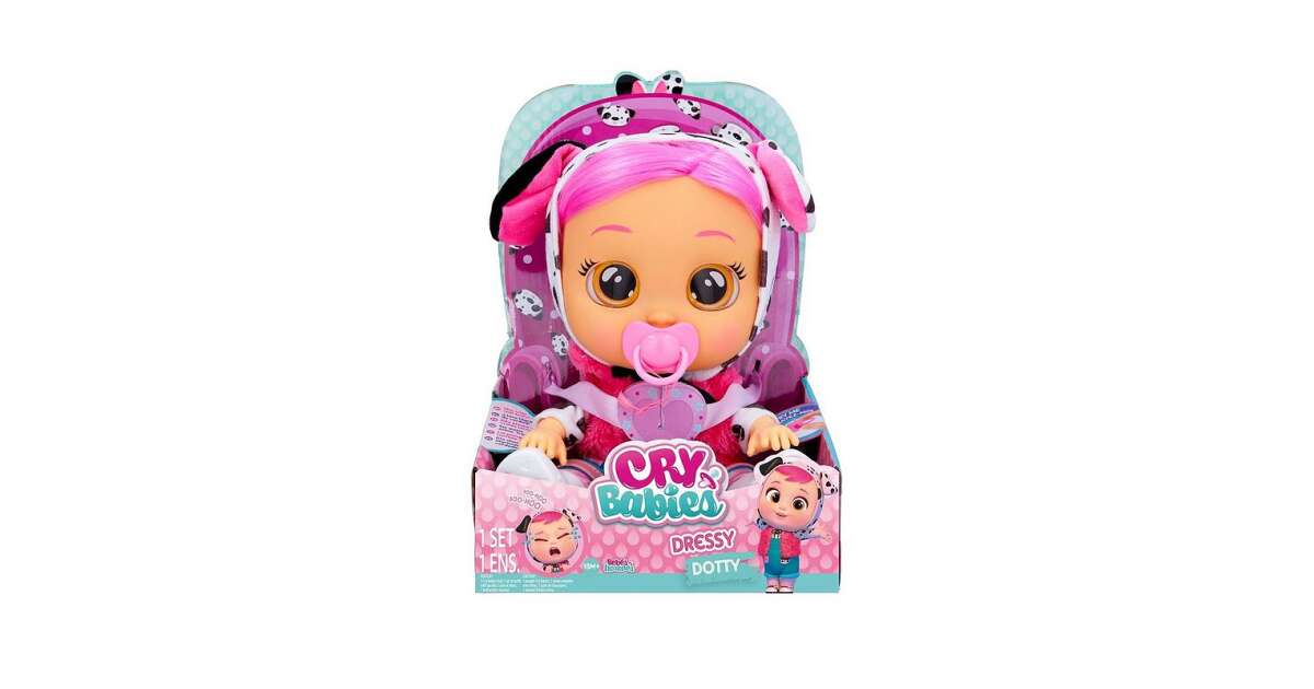 Cry Babies Dressy Coney 12 Baby Doll - Pink Hair