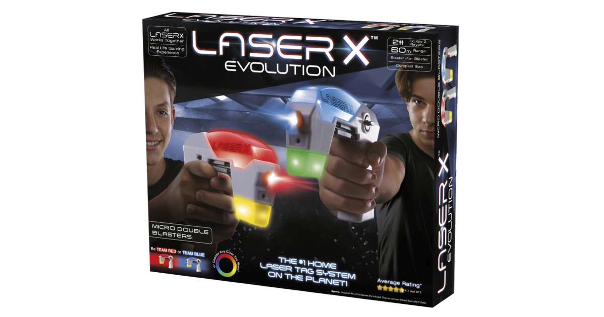 Laser-x Evolution Micro Pistol Double Pack #white