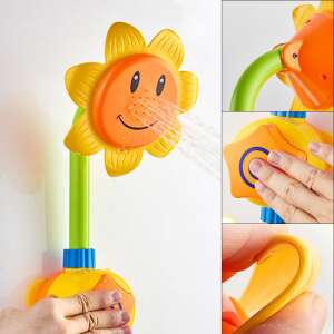 Smiling sunflower bath toy with water spray, for kids, bath time fun, shower toy, kids bath toys, baby bath toys - Toy