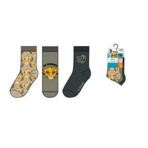 Disney Цар Лъв Детски Чорапи 3 опаковки, с Симба, зелени и бежови - Детски чорапи, чорапи за коляно