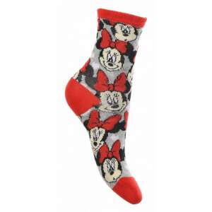 Чорапи Disney Minnie Mouse за момичета, размер 27/30, червени и сиви - Детски чорапи, чорапи за коляно