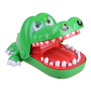 Zielona zabawka krokodyla dentysta, otwarte usta z czerwonymi dziąsłami i białymi zębami - Nonbrand Gra planszowa