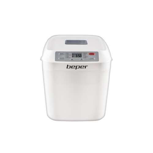 Beper BC.130 bread maker, white, front view