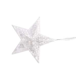 Karácsonyi fényfüzér csillag formával, meleg fehér LED-ekkel, bel- és kültéri használatra - Nonbrand Fényfüzér