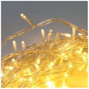 Melegfehér LED fényfüzér, 205 x 155 cm, beltéri használatra, átlátszó vezeték - Nonbrand Fényfüzér