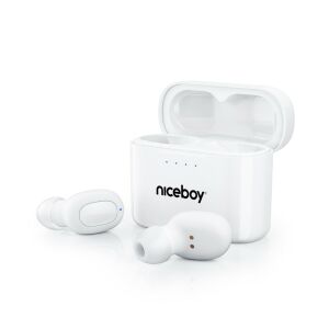 Niceboy HIVE Podsie 3 Polar White wireless earbuds with charging case - Headphone and Bluetooth Speaker