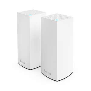 Sistem WiFi mesh Linksys Velop, Atlas Pro 6, AX5400, pachet de 2 - Routere Wi-Fi, adaptoare