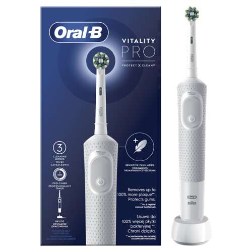 Elektrická zubná kefka Oral-b vitality d103 white, 3 režimy, 2 minútový časovač