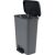 CURVER Compatta 50L dark grey pedal bin with open lid and trash bag