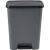 CURVER Compatta 50L dark grey rectangular pedal bin
