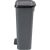 Side view of CURVER Compatta 50L dark grey pedal bin