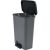 CURVER Compatta 50L dark grey pedal bin with open lid