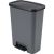 CURVER Pedal Bin, Rectangular, 50 l, CURVER "Compatta", Dark Grey 47635057