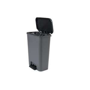 CURVER Compatta 50L rectangular pedal bin, dark grey - Trash can