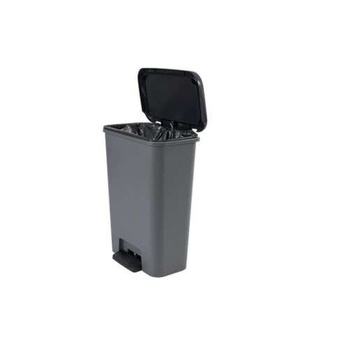 CURVER Compatta 50L rectangular pedal bin, dark grey