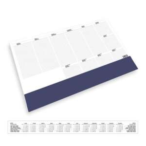 TOPTIMER Podložka pod knihu, 576x407 mm, s týždenným plánovačom, TOPTIMER "T110", modrá 47635760 Podložky na stôl