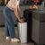 Using CURVER Compatta 50L pedal bin in kitchen, adding waste