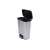 CURVER Compatta 50L Pedal Bin, Silver, Black, Rectangular, Trash Can, Garbage Bin