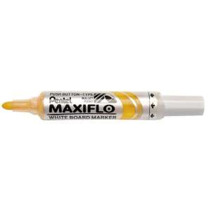 Gelber Pentel Maxiflo Whiteboard-Marker mit Kugelspitze - Tafel- & Flipchart-Marker