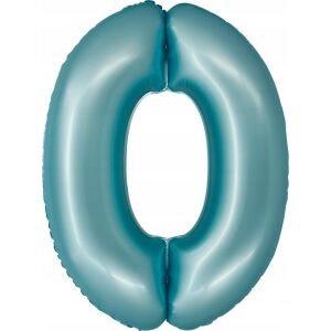 Matt Blue Number 0 Foil Balloon, 76cm - Balloon
