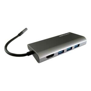 LC Power LC-HUB-C-MULTI-5 USB-C Hub mit 3 USB-A-Ports, HDMI, SD- und Micro-SD-Kartenleser, RJ45 und 100W Power Delivery - Sandberg