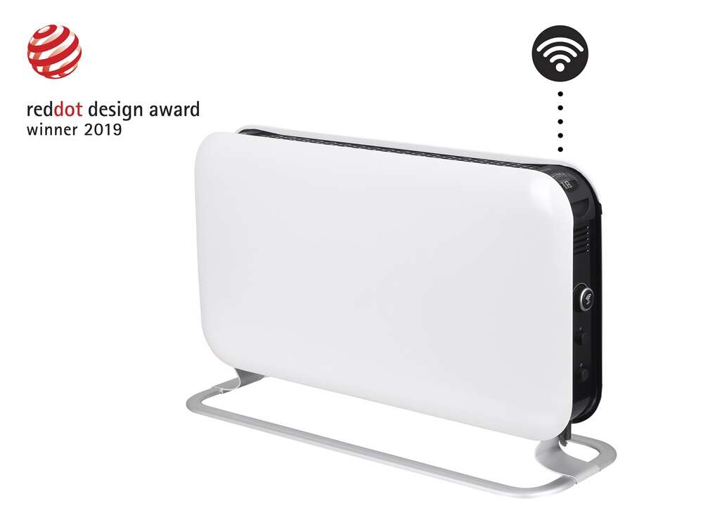 Wifi intelligens mobil konvektor, 1200w fehér acél oldallapokkal...