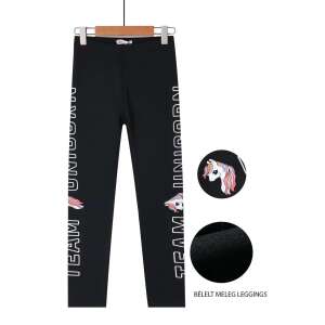 Черни топли панталони Glo Story Team Unicorn за момичета, размер 13 години (158 cm) - Бебе & Малко дете