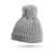 Sivá zimná čiapka s bambulí