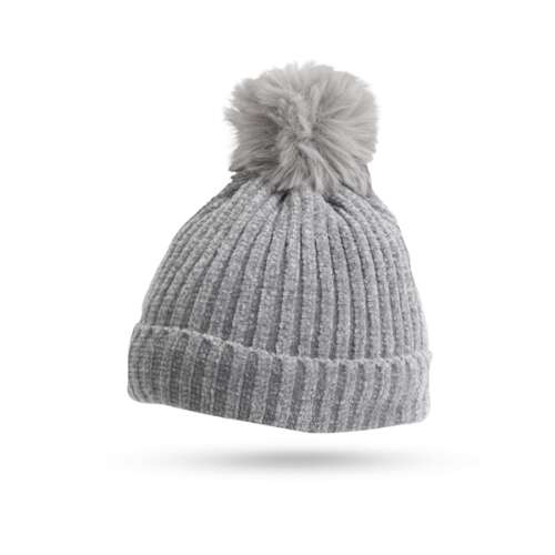 Sivá zimná čiapka s bambulí