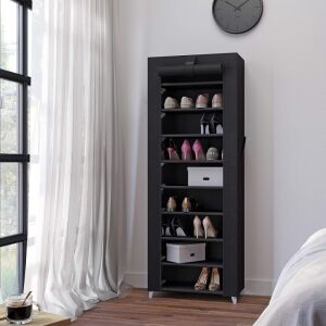 Dulap pantofi Songmics pentru 10 perechi, negru - Depozitare pantofi