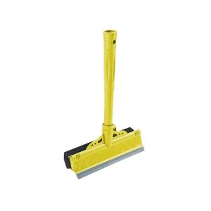 Yellow window squeegee with sponge, 22 cm wide, for streak-free cleaning - Wiper cleaning tool