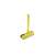 Yellow window squeegee with rubber blade and sponge, 22 cm wide