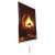 EvoKing GER-001 decorative electric infrared panel with fireplace image, angled view
