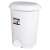 White 12 liter pedal bin with removable inner bucket, Comet brand