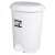 White 12 liter pedal bin with removable inner bucket, Comet brand