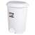 White 12 liter pedal bin with removable inner bucket, Comet brand