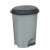 6 liter grey plastic pedal bin with lid,  Plunct brand