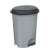 6 liter grey plastic pedal bin with lid,  Plunct brand