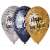 Baloane Happy New Year, 33 cm, 3 culori, 10 bucati
