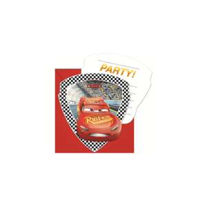 Invitație la petrecere de ziua de naștere cu mașini, mașină roșie de curse, pachet de 6 - Felicitări, invitații