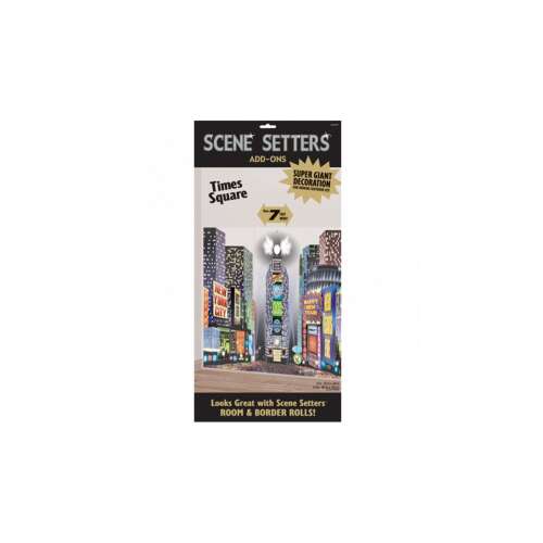 Scene Setters Times Square Super Giant Decoration, New York City városkép fali dekoráció, 165 x 85 cm