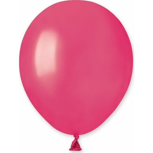 Metál Fukszia Gumilufi - 100 db - 13 cm