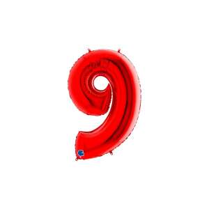 MegaShape - Piros 9-es Számú Fólia Lufi