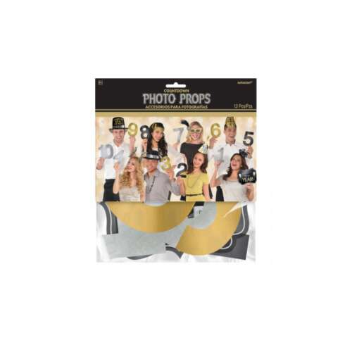 Újévi fotós kellék szett, 12 darabos