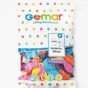 Gemar - Vegyes Színű Gumilufik - 100 db - 21 cm 83135131 - Party kellék
