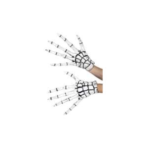 Fehér csontváz kesztyű felnőtteknek, Halloween jelmez kiegészítő - Smiffy's