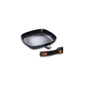 Berlinger Haus Granit Diamond Line Grillpfanne mit abnehmbarem Griff, 28x28 cm - Koch- & Backgeschirr