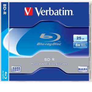 Verbatim 25GB, 6x, normál tok, BD-R BluRay lemez 58125679 