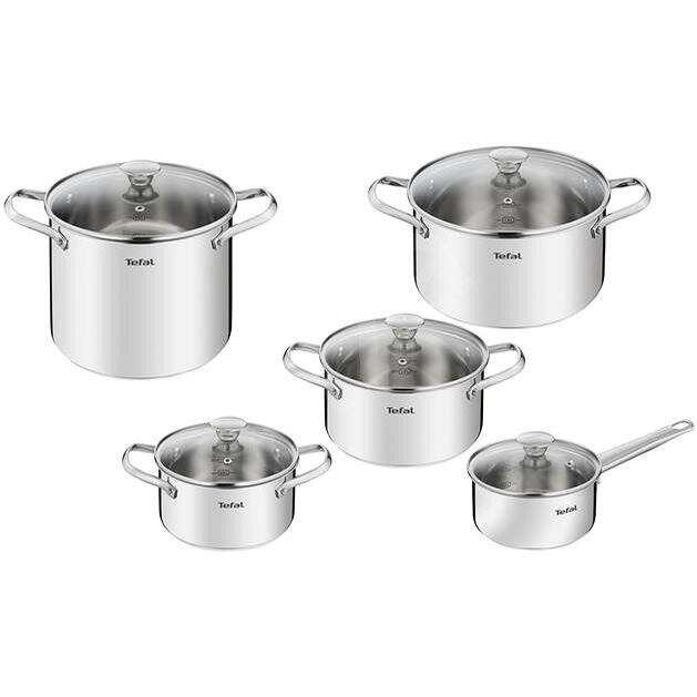 E-shop Sada kuchynského riadu Tefal B921SA55 Cook Eat – Inox (10 kusov)