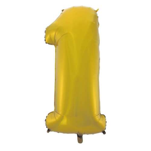 Arany 1-es számú fólia lufi, 92cm
